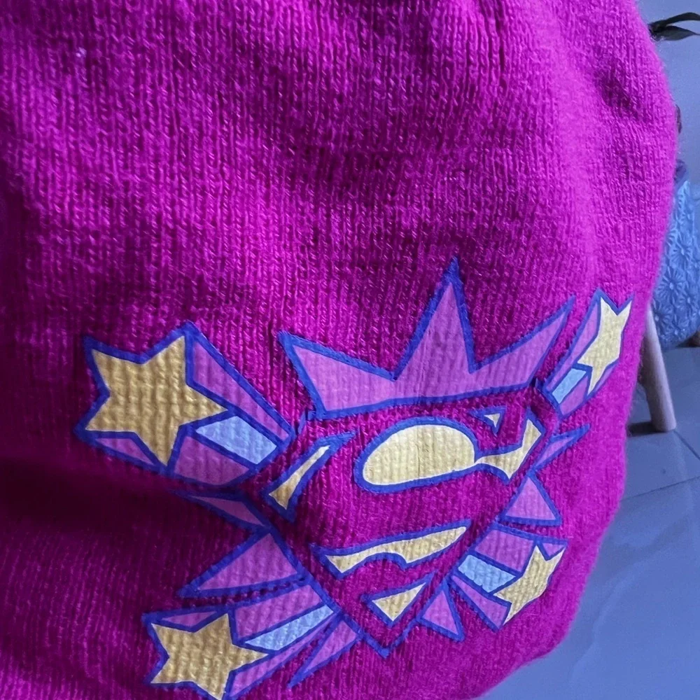 Súper Girl Pink Beanie (Pre-Owned) winter Hat